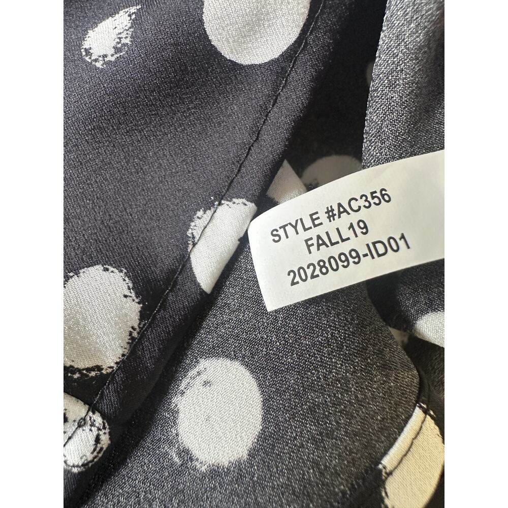 NWT J.Crew Peplum Blouse Painted Dot Satin Backed Crepe Polka Dot Black Size 2 - Picture 11 of 13